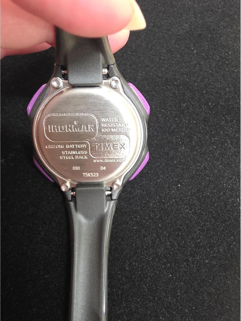 Timex Women’s Ironman Triathlon Essential 10 Digital Watch Black Purple 34mm - Picture 2 of 8